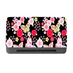 Flower Arrangements Season Rose Butterfly Floral Pink Red Yellow Memory Card Reader With Cf