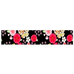 Flower Arrangements Season Rose Butterfly Floral Pink Red Yellow Flano Scarf (small)