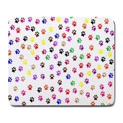 Paw Prints Background Large Mousepads by Amaryn4rt