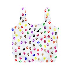 Paw Prints Background Full Print Recycle Bags (m)  by Amaryn4rt