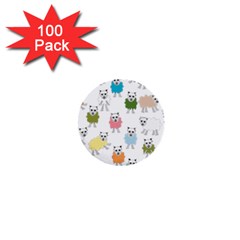 Sheep Cartoon Colorful 1  Mini Buttons (100 Pack)  by Amaryn4rt