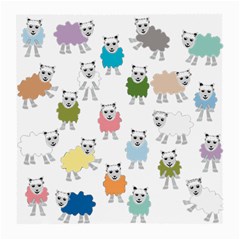 Sheep Cartoon Colorful Medium Glasses Cloth by Amaryn4rt