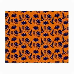 Witch Hat Pumpkin Candy Helloween Blue Orange Small Glasses Cloth (2-side) by Alisyart