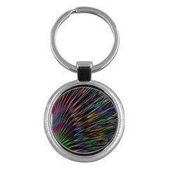 Texture Colorful Abstract Pattern Key Chains (Round) 