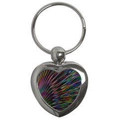 Texture Colorful Abstract Pattern Key Chains (heart) 