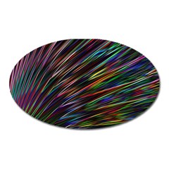 Texture Colorful Abstract Pattern Oval Magnet