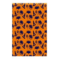 Witch Hat Pumpkin Candy Helloween Blue Orange Shower Curtain 48  X 72  (small) 