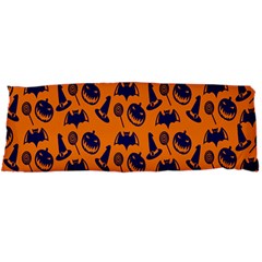 Witch Hat Pumpkin Candy Helloween Blue Orange Body Pillow Case Dakimakura (two Sides)