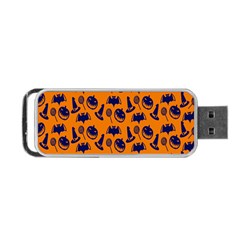 Witch Hat Pumpkin Candy Helloween Blue Orange Portable Usb Flash (two Sides)