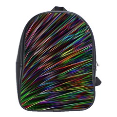 Texture Colorful Abstract Pattern School Bags (XL) 