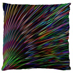 Texture Colorful Abstract Pattern Large Flano Cushion Case (One Side)