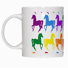 Colorful Horse Background Wallpaper White Mugs