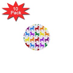 Colorful Horse Background Wallpaper 1  Mini Buttons (10 pack) 