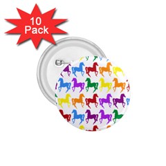 Colorful Horse Background Wallpaper 1.75  Buttons (10 pack)