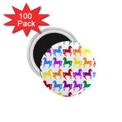 Colorful Horse Background Wallpaper 1.75  Magnets (100 pack) 