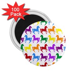 Colorful Horse Background Wallpaper 2.25  Magnets (100 pack) 