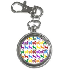 Colorful Horse Background Wallpaper Key Chain Watches