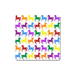 Colorful Horse Background Wallpaper Square Magnet