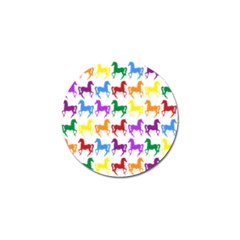 Colorful Horse Background Wallpaper Golf Ball Marker