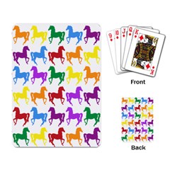 Colorful Horse Background Wallpaper Playing Card
