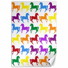 Colorful Horse Background Wallpaper Canvas 12  X 18   by Amaryn4rt