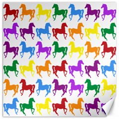 Colorful Horse Background Wallpaper Canvas 16  x 16  