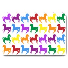 Colorful Horse Background Wallpaper Large Doormat 