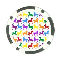 Colorful Horse Background Wallpaper Poker Chip Card Guard