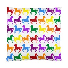 Colorful Horse Background Wallpaper Standard Cushion Case (one Side) by Amaryn4rt
