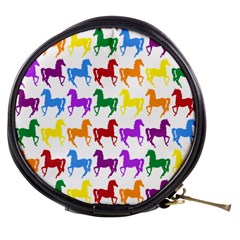 Colorful Horse Background Wallpaper Mini Makeup Bags