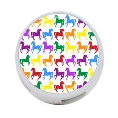 Colorful Horse Background Wallpaper 4-port Usb Hub (one Side)