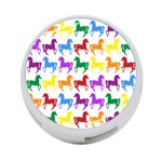 Colorful Horse Background Wallpaper 4-Port USB Hub (One Side) Front
