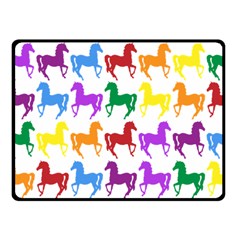 Colorful Horse Background Wallpaper Fleece Blanket (Small)