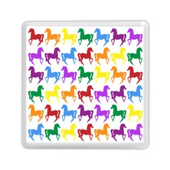 Colorful Horse Background Wallpaper Memory Card Reader (Square) 
