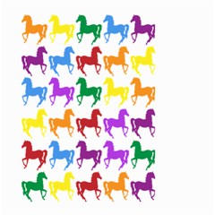 Colorful Horse Background Wallpaper Small Garden Flag (Two Sides)