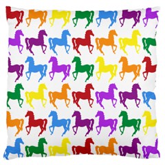 Colorful Horse Background Wallpaper Large Cushion Case (One Side)