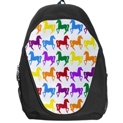 Colorful Horse Background Wallpaper Backpack Bag