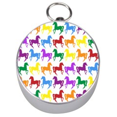 Colorful Horse Background Wallpaper Silver Compasses