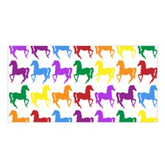 Colorful Horse Background Wallpaper Satin Shawl