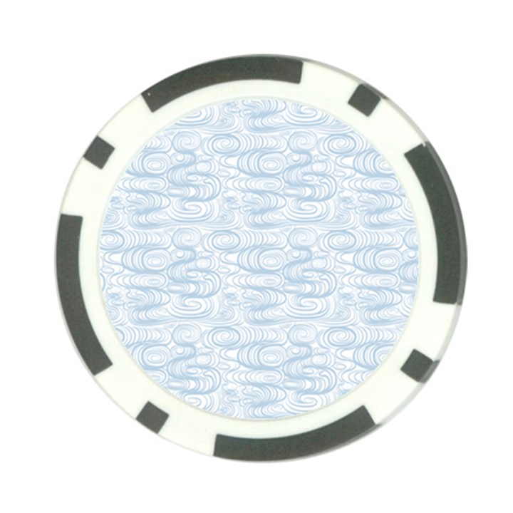 Wind Waves Grey Poker Chip Card Guard