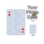 Wind Waves Grey Playing Cards 54 (Mini)  Front - Heart8