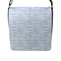 Wind Waves Grey Flap Messenger Bag (l)  by Alisyart