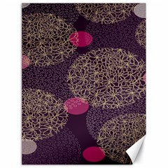 Twig Surface Design Purple Pink Gold Circle Canvas 18  X 24  