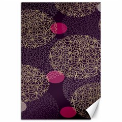 Twig Surface Design Purple Pink Gold Circle Canvas 20  X 30  