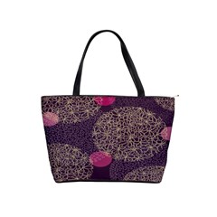 Twig Surface Design Purple Pink Gold Circle Shoulder Handbags