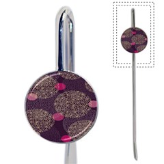 Twig Surface Design Purple Pink Gold Circle Book Mark