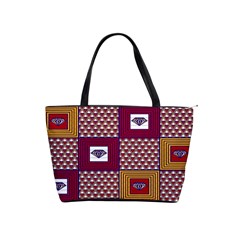 African Fabric Diamon Chevron Yellow Pink Purple Plaid Shoulder Handbags
