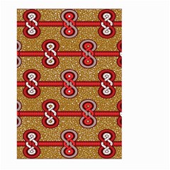 African Fabric Iron Chains Red Purple Pink Large Garden Flag (two Sides)