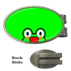 Animals Frog Face Green Money Clips (oval) 