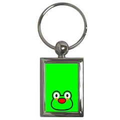 Animals Frog Face Green Key Chains (rectangle) 